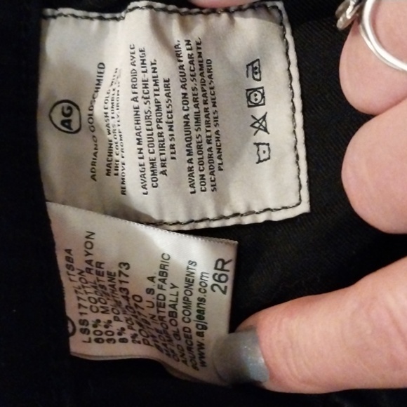 AG Farrah Skinny Ankle Black Coated Pants - Picture 7 of 7